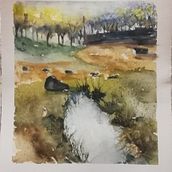 Mis proyectos del curso: Paisajes naturales en acuarela. Fine Arts, Painting, and Watercolor Painting project by Maria Luisa Pérez - 11.01.2023