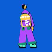 Going to school. Arts, Crafts, and Digital Illustration project by Ossama Bellite - 10.02.2023