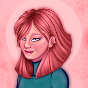Meu projeto do curso: Retrato de personagens femininas com Procreate. Traditional illustration, Digital Illustration, and Digital Drawing project by Débora Almeida - 11.01.2023