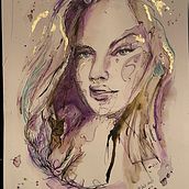 My project for course: Experimental Portraiture with Ink, Tea and Alcohol. Fine Arts, Painting, Drawing & Ink Illustration project by wh6rtwgpgr - 11.03.2023