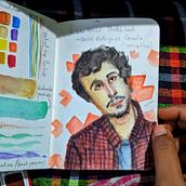 Watercolor portrait of Carlos. Un proyecto de Ilustración tradicional de Akshita Shivani Sundar - 03.11.2023