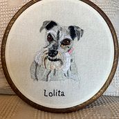 Mi proyecto del curso: Retratos de mascotas: técnicas para bordar pelaje. Un proyecto de Bordado de Lilliana Mesa - 03.11.2023