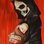 La Muerte como madre. Pintura, Desenho, Desenho artístico, e Pintura Acrílica projeto de Kenya Lacruz - 03.11.2023