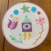 My project for course: Contemporary Embroidery With Traditional Mexican Needlework. Un progetto di Artigianato, Ricamo, Fiber Art e Textile Design di kameliahealy - 03.11.2023