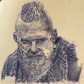 Bjorn - fakeskin black and grey tattoo. Tattoo Design project by Martin B - 11.04.2023