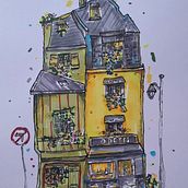 Meu projeto do curso: Desenho arquitetônico expressivo com marcadores coloridos. Sketching, Drawing, Architectural Illustration, Sketchbook & Ink Illustration project by Deb - 11.04.2023