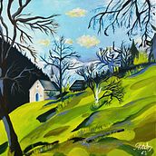 Mein Abschlussprojekt für den Kurs: Acrylmalerei Schritt für Schritt: Male traumhafte Landschaften Ein Projekt aus dem Bereich Traditionelle Illustration, Malerei, Malerei mit Acr, l und Sketchbook von michaela - 05.11.2023
