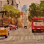 Mi proyecto del curso: Paisajes urbanos en acuarela. Un progetto di Belle arti, Pittura ad acquerello e Illustrazione architettonica di ymedrubio - 05.11.2023