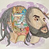 Abrindo a cabeça . Traditional illustration, Fine Arts, Painting, Drawing, and Watercolor Painting project by Maicon Santana Moreira - 11.01.2023