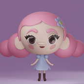 Mi proyecto del curso: Creación de personajes kawaii en 3D con Blender. Un proyecto de Ilustración tradicional, Diseño de personajes, Ilustración digital, Modelado 3D y Manga de Gala Gargano - 06.11.2023