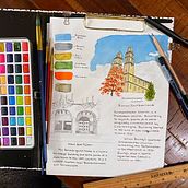 My project for course: Watercolor Travel Journal. Traditional illustration, Watercolor Painting, Architectural Illustration, and Sketchbook project by zambiasmith - 11.05.2023