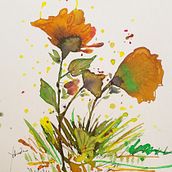 Zen flowers. Creativit, Botanical Illustration, Watercolor Painting & Ink Illustration project by YOLANDA DE SAN RAFAEL - 11.06.2023