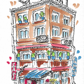House Sketch with Colored Markers. Un projet de Esquisse  de Pavlo Zabigailo - 06.11.2023