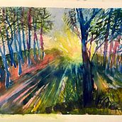 My project for course: Dreamy Watercolor Landscapes: Paint with Light. Un projet de Peinture , et Aquarelle de stephaniebmorris57 - 06.11.2023