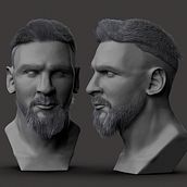Mi proyecto del curso: Retrato 3D realista con ZBrush y KeyShot - Messi. 3D, Modelagem 3D, e Design de personagens 3D projeto de Juan Pablo Rodriguez - 06.11.2023