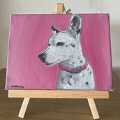 Mi proyecto del curso: Retrato realista de mascotas con pintura al óleo. Un proyecto de Bellas Artes, Pintura, Pintura al óleo e Ilustración naturalista				 de Natalia Mardones V - 06.11.2023