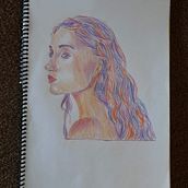 My project for course: Vibrant Portrait Drawing with Colored Pencils. Drawing, Portrait Drawing, Sketchbook, and Colored Pencil Drawing project by beatrizbasilioc - 11.07.2023