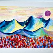 Mijn project van de cursus: Landschappen met pastels: speel met licht. Traditional illustration, Fine Arts, Pencil Drawing, Drawing, and Artistic Drawing project by mireillebeneker - 11.08.2023