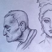 Meu projeto do curso: Caderno de retratos: explore o rosto humano. Un progetto di Bozzetti, Disegno, Disegno di ritratti, Disegno artistico e Sketchbook di Mônica Sanches - 07.11.2023