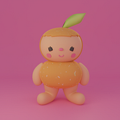 Mi proyecto del curso: Creación de personajes kawaii en 3D con Blender: EL NIÑO MELOCOTÓN Ein Projekt aus dem Bereich Traditionelle Illustration, Design von Figuren, Digitale Illustration, 3-D-Modellierung und Manga von Sara del Castillo Soto - 08.11.2023