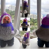 Osito mirando el Parque Omar!!!. Projekt z dziedziny  Haft,  Dekoracja wnętrz, To, art,  Haft pętelkow, Wzornictwo tekst i liów użytkownika Adry Olmos - 08.11.2023