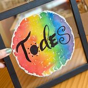 Quadro Bordado Todes . Arts, Crafts, Embroider, Watercolor Painting, T, and pograph project by Gabriela Andrade - 11.06.2023