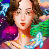 My project for course: Digital Fantasy Portraits with Photoshop. Traditional illustration, Drawing, Digital Illustration, Portrait Drawing, Digital Drawing, and Digital Painting project by Jody Lindaya - 11.06.2023