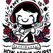 Sentimental Metal T-shirt. Design gráfico, Lettering, Desenho, Design de moda e Ilustração digital projeto de hello_670013 - 08.11.2023