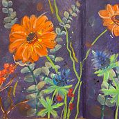 Mein Abschlussprojekt für den Kurs: Botanische Illustration von floralen Acrylgemälden. Fine Arts, Painting, Acr, lic Painting, and Botanical Illustration project by Sandra Kurz-Thurn-Goldenstein - 11.10.2023