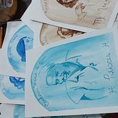 Meu projeto do curso: Ilustração do zodíaco: crie uma série única. Un proyecto de Ilustración tradicional, Ilustración digital, Stor y telling de fehott - 10.11.2023