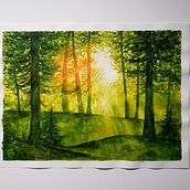 My project for course: Dreamy Watercolor Landscapes: Paint with Light. Un projet de Peinture , et Aquarelle de azur_ve - 11.11.2023