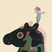 Ceffyl Dawnsio: after following Style Exploration for Illustration with Ingela P Arrhenius. Un projet de Conception d'affiches de Katie Stone - 11.11.2023