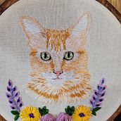 Mi proyecto del curso: Retratos bordados de mascotas: pinta con hilo. Een project van Borduurwerk, Naturalistische illustratie y Textielontwerp van Carolina Torres - 19.12.2023