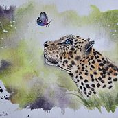 My project for course: Expressive Animal Portraits in Watercolor. Un proyecto de Ilustración tradicional, Pintura a la acuarela, Dibujo realista e Ilustración naturalista				 de erdemhamide - 10.11.2023