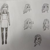 Mi proyecto del curso: El arte del manga: dibuja personajes únicos (Kumiko). Character Design, Pencil Drawing, Drawing, Ink Illustration, and Manga project by mariordz_98 - 11.12.2023