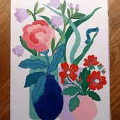 Mijn project van de cursus: Schilder bloemenillustraties met gouacheverf. Un progetto di Illustrazione digitale, Illustrazione botanica e Pittura gouache di Daphne - 13.11.2023