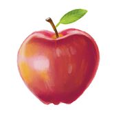 La pomme du cours de Brad!. Ilustração digital, e Pintura digital projeto de Bérengère B - 13.11.2023