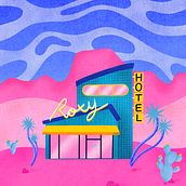 Roxy Hotel. Un projet de Illustration traditionnelle, Design , B, e dessinée, Calligraphie, Lettering, Conception d'affiches, Beaux Arts , et Direction artistique de Rodrigo Luxon - 13.11.2023