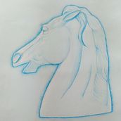 Dibujo estatua caballo . % Yumiko tarafından hazırlanan Renkli Kalem Çizimi, Çizim, Sanatsal Çizim, Ve Gerçekçi Çizim projesi - 11.16.2022