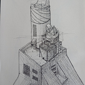 Dibujo arquitectónico artístico con tinta. Een project van Traditionele illustratie,  Beeldende kunst,  Tekening,  Architecturale illustratie y  Illustratie met inkt van Carlos Torres Casilimas - 14.11.2023