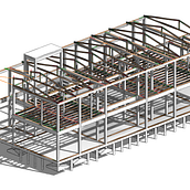 Estructura Modelada con Revit a partir de planos en DWG. Un proyecto de Arquitectura y Modelado 3D de Matias Rosello - 14.11.2023