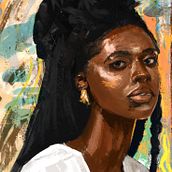 My project for course: Digital Portraits with a Traditional Style in Photoshop. Un progetto di Illustrazione tradizionale, Illustrazione digitale e Pittura digitale di Oluwabamise Oyetayo - 14.11.2023