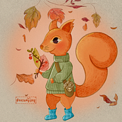 My project for course: Illustrating Fantastical Animals with Procreate Ein Projekt aus dem Bereich Traditionelle Illustration, Design von Figuren, Zeichnung, Digitale Illustration, Stor, telling und Erzählung von Zumi - 15.11.2023