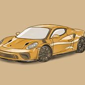 Experiment of GT3RS+EMIRA. Automotive Design project by Ilaria Bajo - 11.15.2023