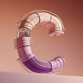 My project for course: 3D Typography with Blender: Design Original Letters. 3D, 3D Modeling, 3D Design, Digital Lettering, and 3D Lettering project by serg_mc - 11.13.2023