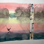 My project for course: Atmospheric Landscapes in Watercolor . Fine Arts, Painting, and Watercolor Painting project by basvanbreemen - 11.15.2023