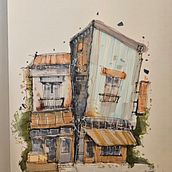 My project for course: Expressive Architectural Sketching with Colored Markers. Sketching, Drawing, Architectural Illustration, Sketchbook & Ink Illustration project by paulagoldebeld - 11.15.2023