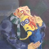 Mi interpretación de "Gru the despicable y su minion". Painting project by Diego Hinostroza Mostacero - 11.16.2023