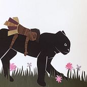 Mowgli sleeps. Ilustração tradicional, Colagem, Papercraft, Desenvolvimento de portfólio, e Literatura infantil projeto de lieslv - 16.11.2023
