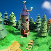 Mi proyecto del curso: Modelado de escenarios low poly para videojuegos. Un progetto di 3D e Modellazione 3D di Carlos Maestre - 16.11.2023